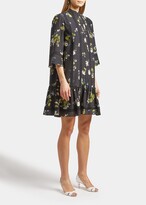 Thumbnail for your product : Erdem Bertram Garden Lace-Trim Pleated Dress