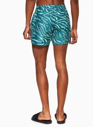 TopmanTopman Blue Zebra Printed Swim Shorts