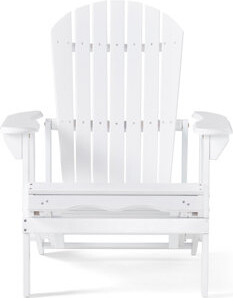 Highland Dunes Outsunny Wooden Adirondack Chair, Outdoor Patio Lawn Chair With Cup Holder, Weather Resistant Lawn Furniture, Classic Lounge For Deck, Garden, Backyar