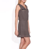 Thumbnail for your product : La Redoute LA V-Neck Lined Sleeveless Dress with Pleated Skirt