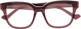 Gucci Eyewear Square-Frame Clear Glasses