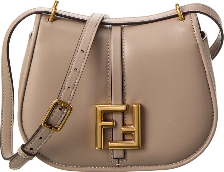 Fendi C'mon Mini Leather Shoulder Bag in Brown