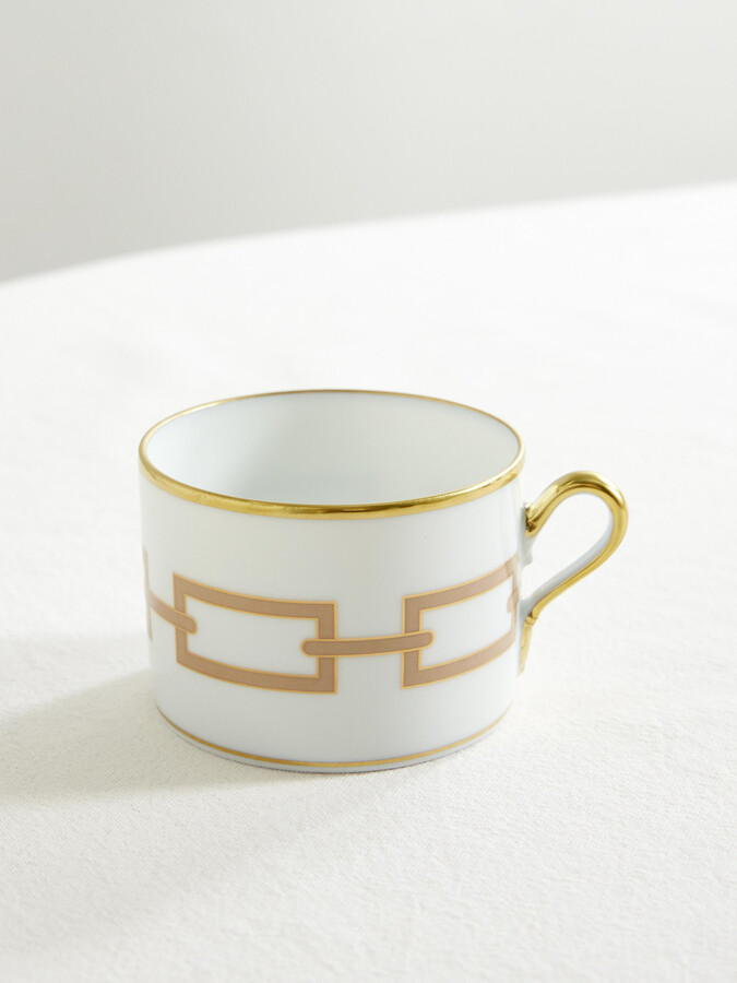 GINORI 1735 - Gold-plated Porcelain Tea Cup - White