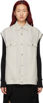Thumbnail for your product : Rick Owens Grey Crêpe Jumbo Vest