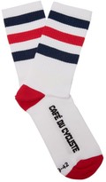 Thumbnail for your product : Café Du Cycliste Striped Cycling Socks - White Multi