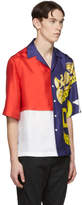 Thumbnail for your product : Versace Multicolor Silk Colorblock Short Sleeve Shirt