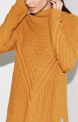 KENDALL + KYLIE Kendall & Kylie Textured Mock Neck Sweater