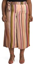 Thumbnail for your product : Poetic Justice Stripe Belted Crop Pants