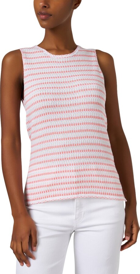 Ecru Striped Knit Tank
