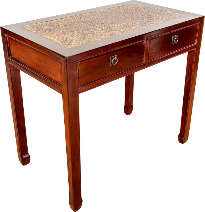 1stDibs Antique Lacquered Chinese Console Table Side Desk Inlaid Jumu Elm Early 20th C