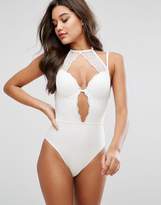 Thumbnail for your product : Lipsy Lace Detail Monokini