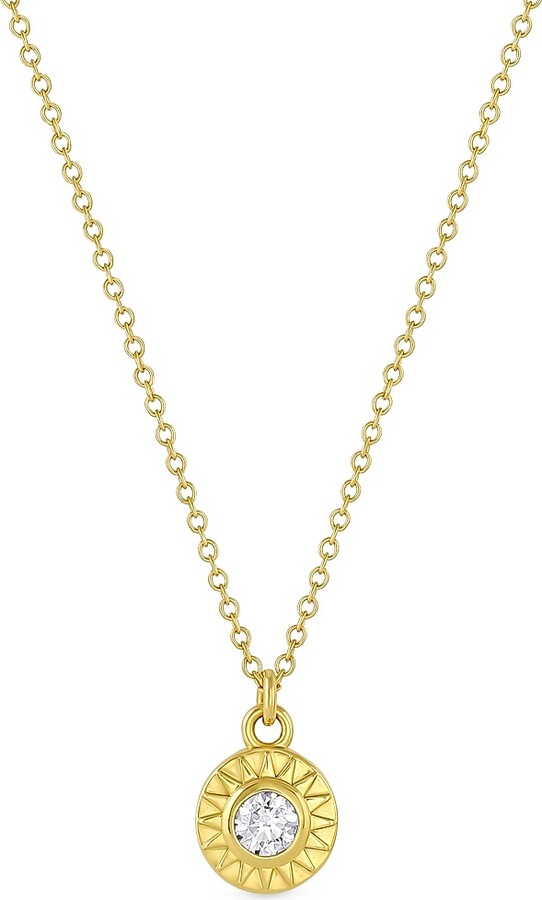 Mazahri Women's Tillya Tepe 18K Yellow Gold & 0.25 TCW Diamond Sunburst Pendant Necklace - Gold