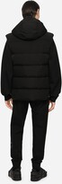 Thumbnail for your product : Dolce & Gabbana Quilted gilet with hood and branded plate