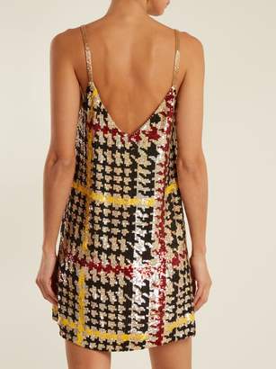 Ashish Houndstooth Sequin Embellished Mini Dress - Womens - Multi