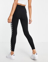 Thumbnail for your product : Hummel Classic Taped High-Waisted sports leggings in black