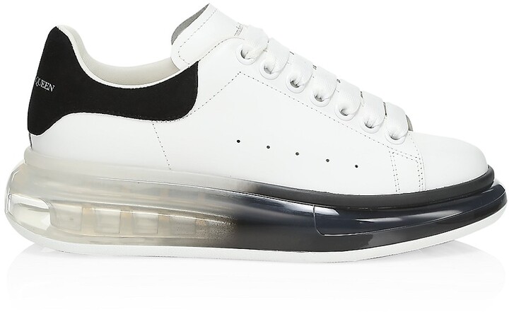 Alexander McQueen Oversized Transparent Ombre Sole Leather Sneakers -  ShopStyle