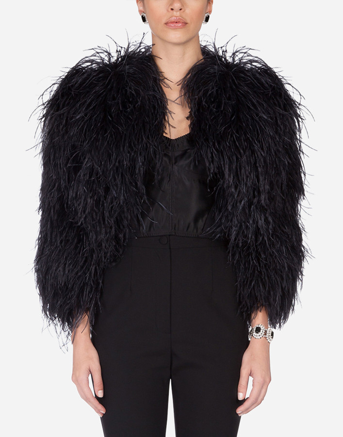 feather bolero jacket
