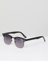 Thumbnail for your product : ASOS Retro Sunglasses In Black With Chocolate Metal Details