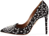 Thumbnail for your product : Aquazzura Stellar Pearly Suede Pumps, Black