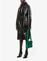 Thumbnail for your product : Bottega Veneta Womens Racing Green Gold The Clip Medium Leather Shoulder bag