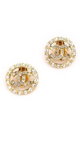 Thumbnail for your product : What Goes Around Comes Around Vintage Chanel CC Crystal Earrings