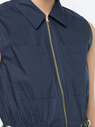 Derek Lam 10 Crosby Sleeveless Zip-Up Tunic With Grommet Detail