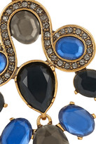 Thumbnail for your product : Oscar de la Renta Gold-plated crystal clip earrings