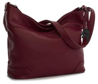LiaTalia Big Handbag Shop Womens Genuine Leather Designer Medium Hobo Shoulder bag (Red)
