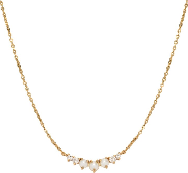 MADE BY MARY Crescent Pearl Necklace