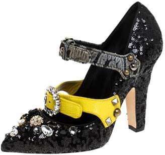 Dolce & Gabbana \N Black Glitter Heels