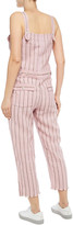Thumbnail for your product : Rag & Bone Cropped Striped Linen-blend Jumpsuit