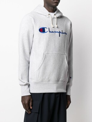 Champion hoodie, embroidered logo