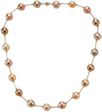 Effy Multicolor Cultured Freshwater Pearl (10mm) 18" Collar Necklace in 14k Gold