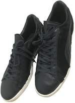 puma black leather trainers