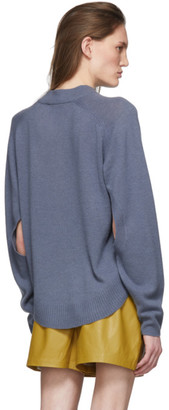 Tibi Blue Spring Cocoon Sweater