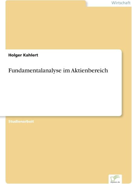 Fundamentalanalyse im Aktienbereich, (Paperback)