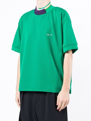 Kolor ribbed-collar oversized T-shirt