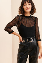 Thumbnail for your product : ModCloth 3/4 Sleeve Knit Lace Top