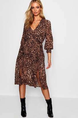 animal print midi dress uk