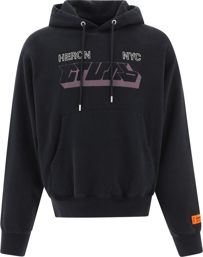 Heron Preston Logo Print Drawstring Hoodie
