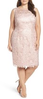Thumbnail for your product : Adrianna Papell Plus Size Women's Sequin Guipure Lace Sheath Dress