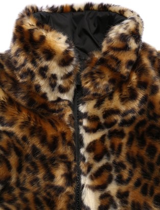 DKNY Reversible Faux Fur & Nylon Puffer Vest