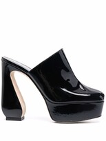 Thumbnail for your product : Si Rossi Patent Leather Heeled Mules