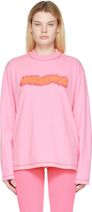 Jacquemus Pink Le Papier 'Le T-Shirt Pate à Modeler' Long Sleeve T