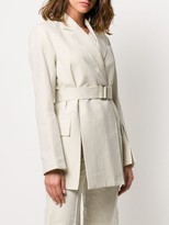 Thumbnail for your product : Eudon Choi Alize pinstriped belted jacket