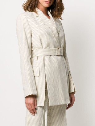 Eudon Choi Alize pinstriped belted jacket