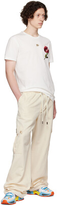 Dolce & Gabbana Off-White Cotton Cargo Pants