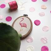 Thumbnail for your product : House O'Fellows Flamingo Embroidery Hoop
