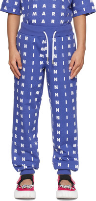 Marni Kids Blue Printed Lounge Pants