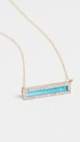 Thumbnail for your product : Adina Reyter 14k Turquoise + Diamond Bar Necklace
